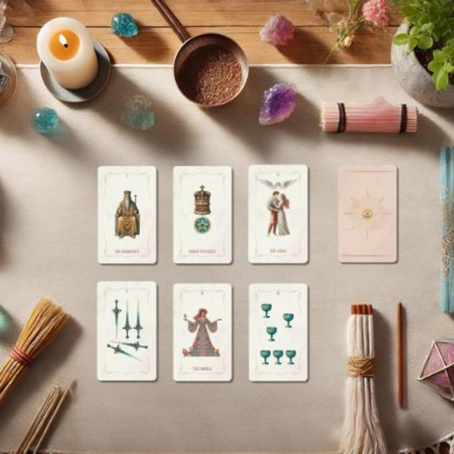Digital Tarot Deck | Pink Gold 78 Printable Cards | Guidebook Pdf + Png ...