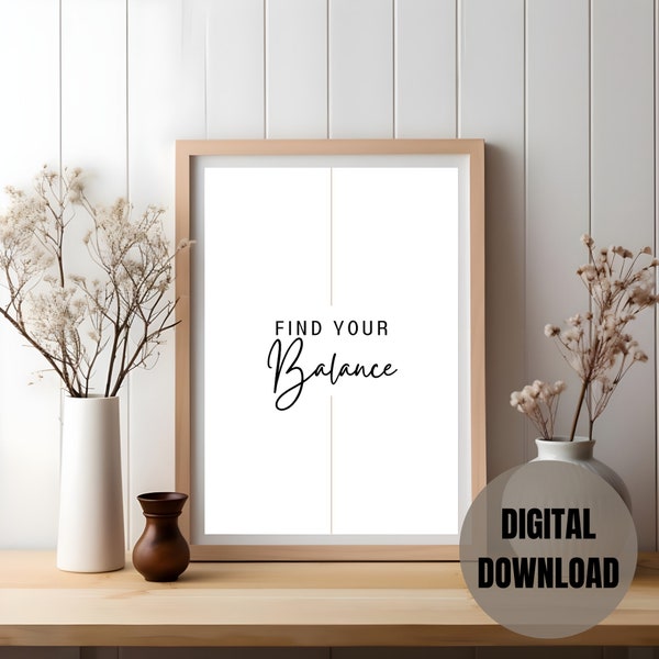 Boho Yoga Vibes Wall Art - Mindfulness Poster, Meditation Decor, Printable Art, Instant Download