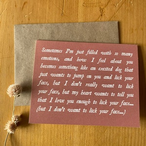 carte d'amour drôle ~ carte drôle de Saint-Valentin ~ carte d'anniversaire ~ carte originale pour petit ami, petite amie, femme, mari ~ je t'aime tellement