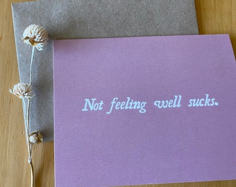 funny get well soon card ~ card for sick friend ~ quirky speedy recovery card ~ superhero origin ~ encouragement card ~ eco-friendly card