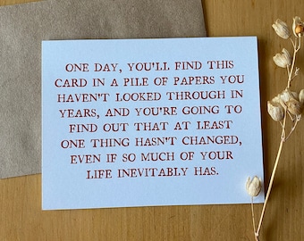 i love you card ~ sweet sentimental card from parent to child ~ romantic anniversary card ~ keepsake card ~ all my heart ~ eco-friendly card