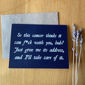 f cancer ~ carte Le cancer suce ~ lutter contre le cancer ~ carte ici pour vous ~ carte d'envoi de force ~ carte de soins contre le cancer ~ carte respectueuse de l'environnement