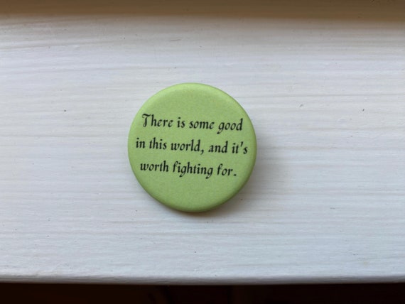 soft velvety matte activism button pin ~ 1.25 inch round, meadow green ~ eco-friendly recycled metal pinback button