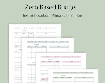 Zero Based Budget Template Budgeting Template Income Expense Tracker