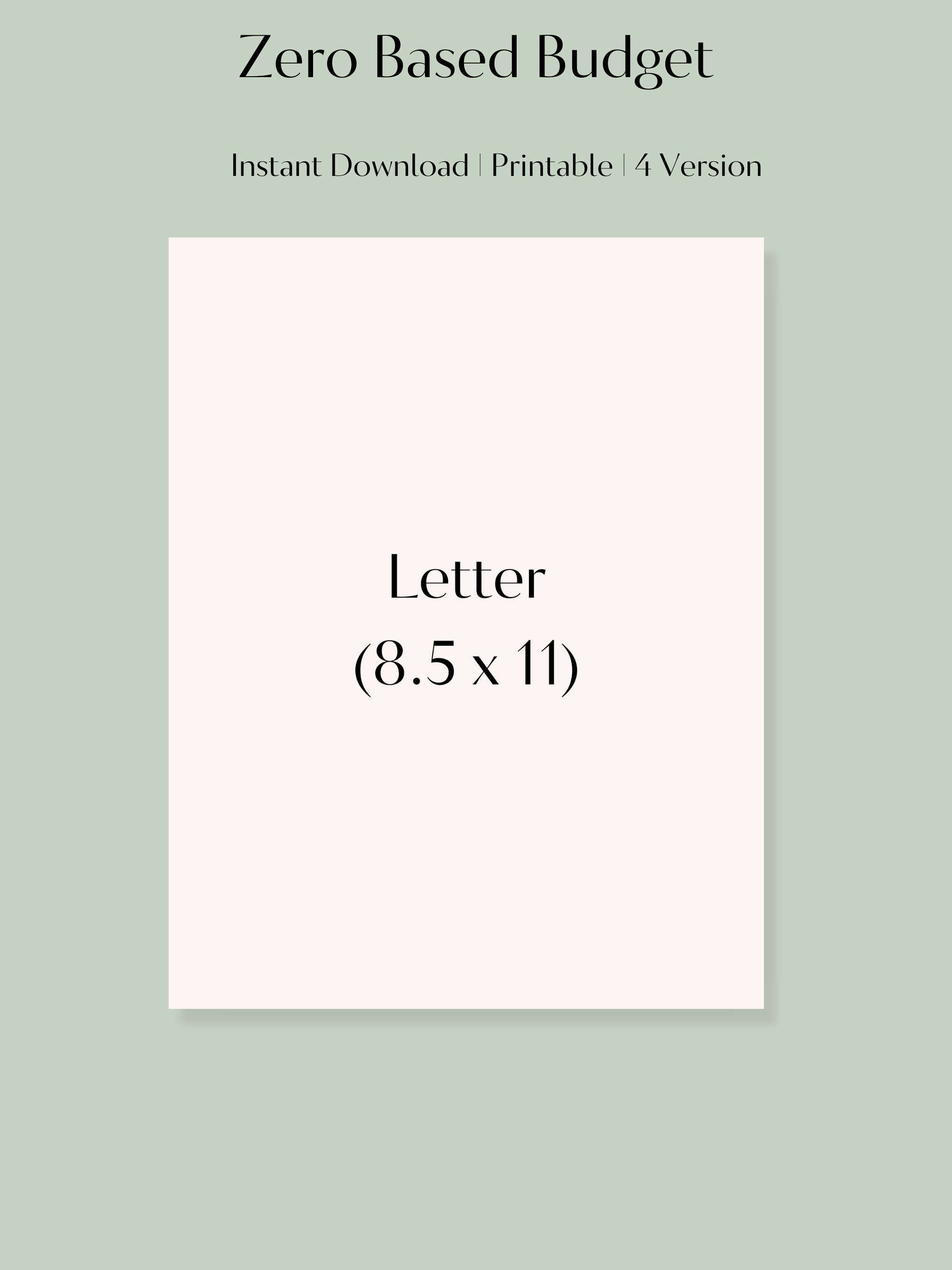 Zero Based Budget Template Budgeting Template Income Expense Tracker - Etsy