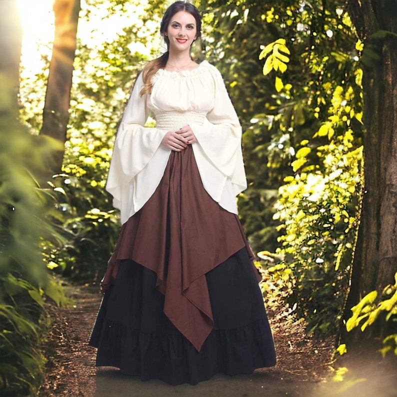Scottish Robe Medieval Dresses,scottish Dress, Cosplay Robe Costumes, Renaissance ...