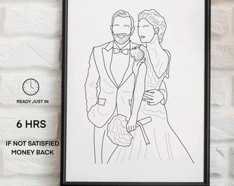 Ritratto senza volto, illustrazione personalizzata, foto personalizzata, illustrazione fotografica, ritratto personalizzato, regalo per fidanzato, regalo per fidanzata