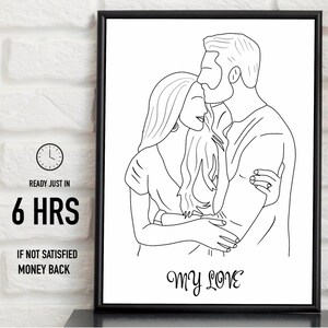 Portrait de famille personnalisé, portrait de dessin animé, cadeau pour Noël, impression de portrait sans visage, illustration de famille, portrait à partir d'une photo