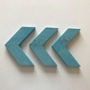 Mini Vintage Aqua Wooden Wall Arrows