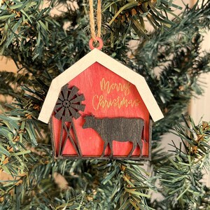 Barn Christmas Ornaments