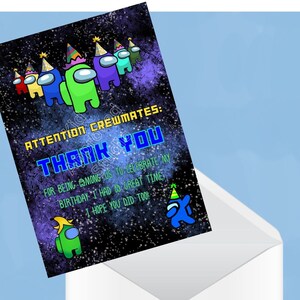 Tarjeta de agradecimiento personalizable entre nosotros, cumpleaños gracias, descarga digital