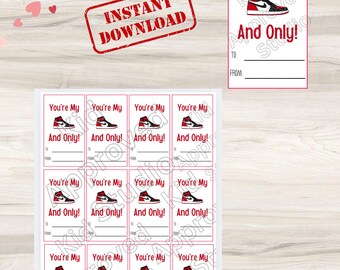 Air 1 Sneaker Valentine Cards, download digitale