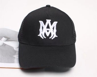 AM Embroidered Mesh Baseball Cap - Stylish Summer Hat