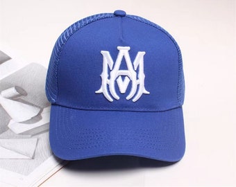 AM Embroidered Mesh Baseball Cap - Stylish Summer Hat