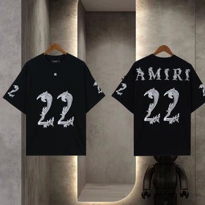 vintage t-shirt à logo Amiri-chemise de plage AMIRI-imprimé logo rétro pour un style décontracté