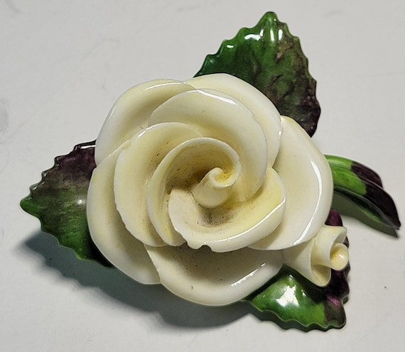Cara China Staffordshire Brooch, Made in England