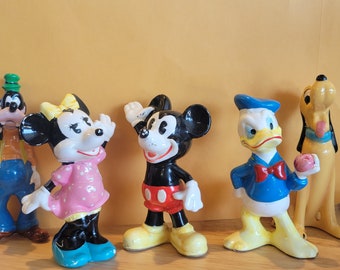 Disney Figures- 6" ceramic, made in Japan, estimated in 1960's.