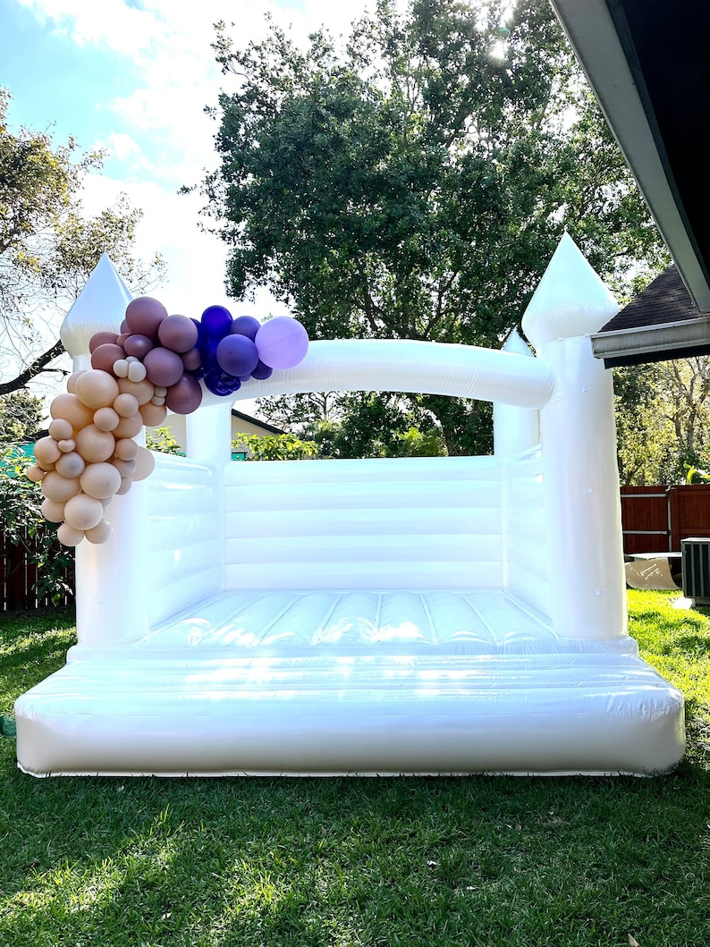 White Bounce House Inflatable Castle only R.E.N.t image 1