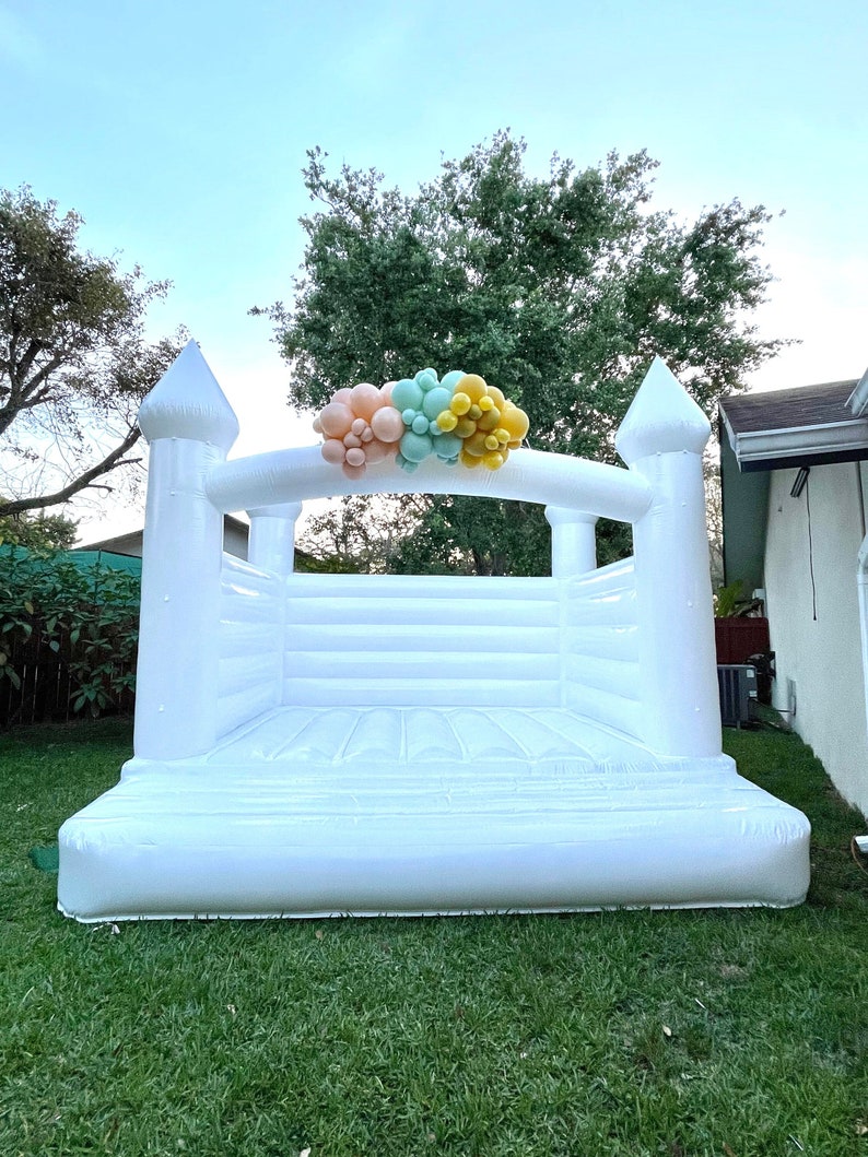White Bounce House Inflatable Castle only R.E.N.t image 2