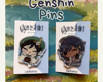 Pinos de acrílico Genshin Impact: Venti, Kaeya