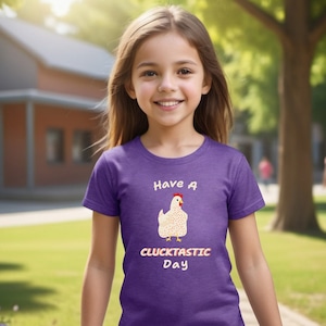 Kid&#39;s Chicken Shirt Clucktastic Feathered Friends shirt Farm Girl Shirt Ranch Shirt Farmer Rooster Hen Chicks Youth Farmer Chicken Lover