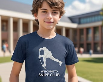 Kinderen "Welkom bij Snip Club" Hockey Motiverend Shirt Jeugd Hockey Succes Slijtage Jeugd Hockey Inspirerende Tee Hockey Zomer Shot Club
