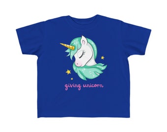 T-shirt in jersey pregiato per bambini - Vibrazioni di unicorno