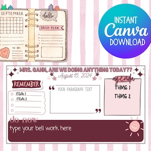 Classroom Daily Agenda Slides Template