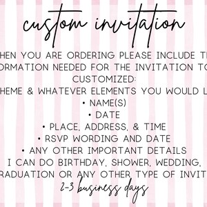 Custom Invitations