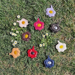 Keychain, Leather Flower Bag Charm Jewelry