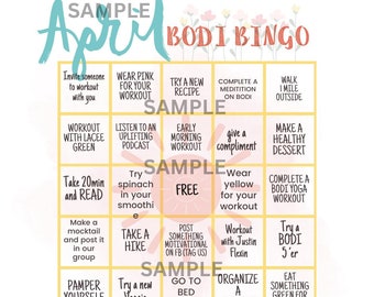 April Bodi BINGO card