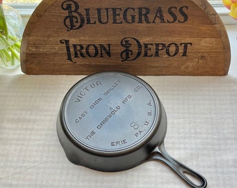 Victor # 8 (722A) Fully Marked Logo Cast Iron Skillet By The Griswold Manufacturing Company