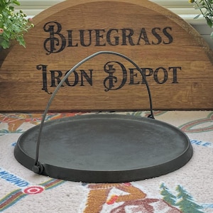 Wagner #12, 1122 żeliwna patelnia grillowa z uchwytem i stylizowanym logo – odrestaurowana i gotowa do użycia!!