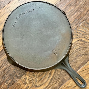 National #9 Cast Iron Skillet - Made by the Wagner - Restored and Ready to Use!!