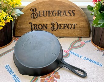 Padella antica in ghisa National #8 con logo a stella - Prodotta da Wagner - Restaurata!!