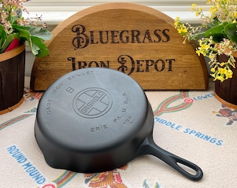 Griswold #8 Large Block Logo Smooth Bottom Cast Iron Skillet - Restored