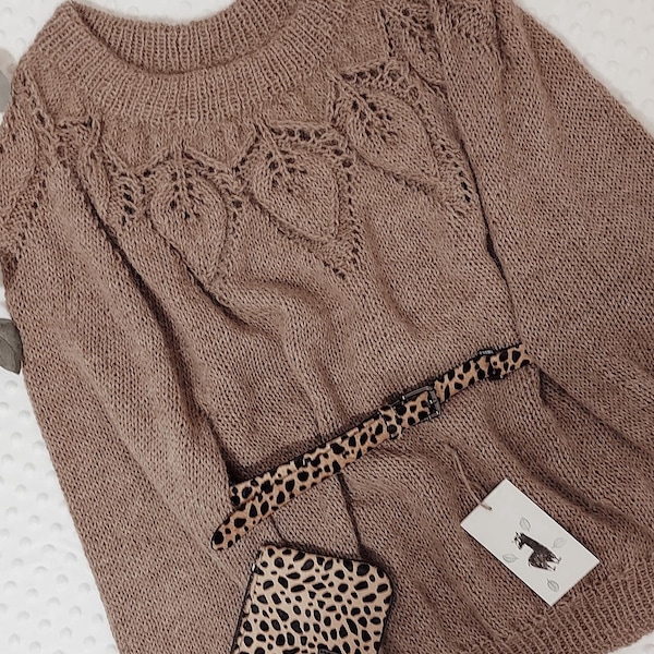 Handknit   women sweater Alpaca