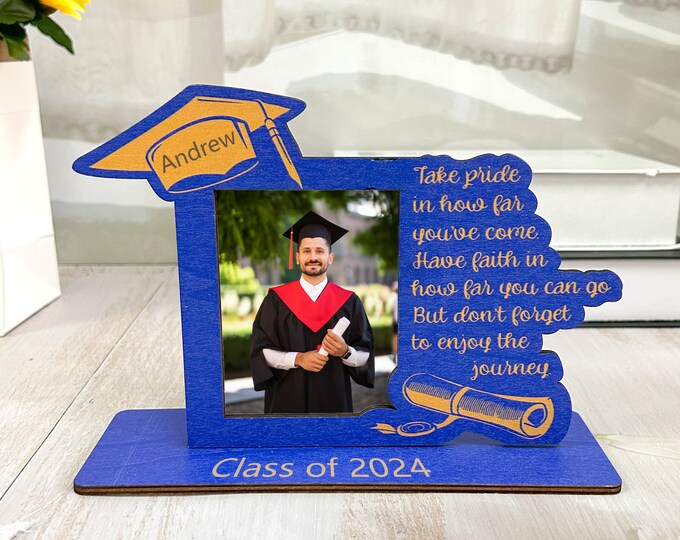 2024 Graduation Personalized Photo Frame,Custom Photo Frame Gift,Graduation Picture Frame, High School/College Graduation Gift