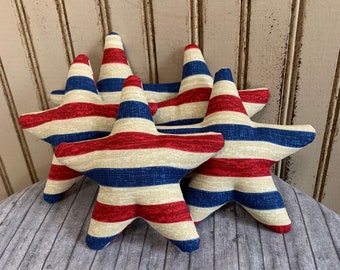 Farmhouse Decor Patriotic Americana USA Striped Star Bowl fillers set of 5