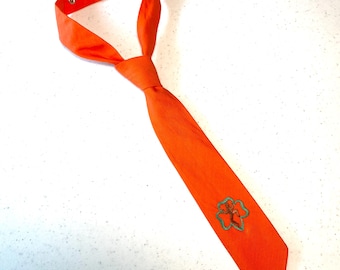 1960’s Brownie Scout Orange Uniform Tie – Original Owner