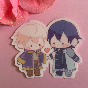 Chrobin Stickers, Fireemblem Stickers, Cute Robin and Chrom Stickers, Fire Emblem Awakening Stickers, Fanart Kawaii Stickers, Cute Stickers