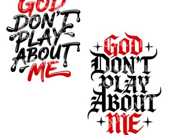 Dios no juega conmigo SVG PNG, descarga instantánea, SVG cristiano. Cita bíblica cristiana, descarga digital.