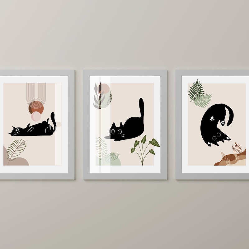 Cat Art Print - Etsy
