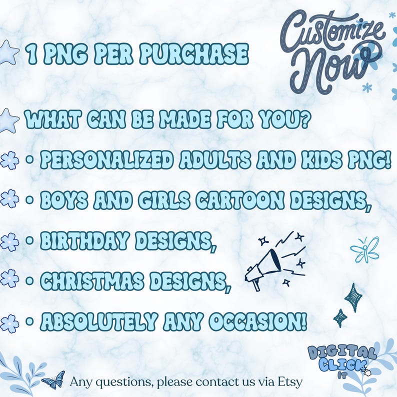 CUSTOM ORDER PNG, Digital Download png, Custom Your Own Idea, Custom Kids Png, Personalized Design for boys and girls