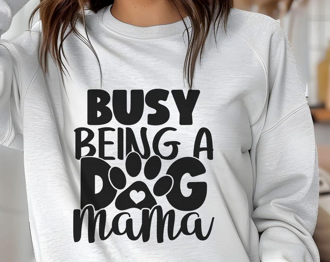 Busy Being a Dog Mama, Pet lover shirt, dog mom shirt, dog lover tee, minimalist design, animal rescue shirt, pet parent, puppy mom gift