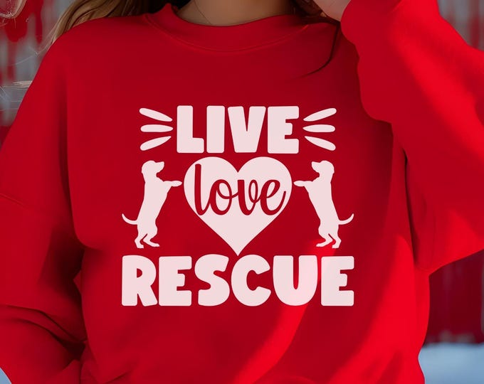 Live Love Rescue, dog lover gift, pet adoption shirt, dog rescue shirt, dog lover shirt, adopt dont shop, animal rescue shirt, dog mom shirt