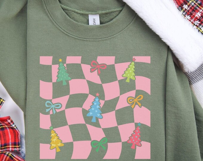 Tis' The Season, Retro sweatshirt, holiday sweater, modern sweatshirt, festive clothing, Christmas shirt, colorful apparel, unique fashion