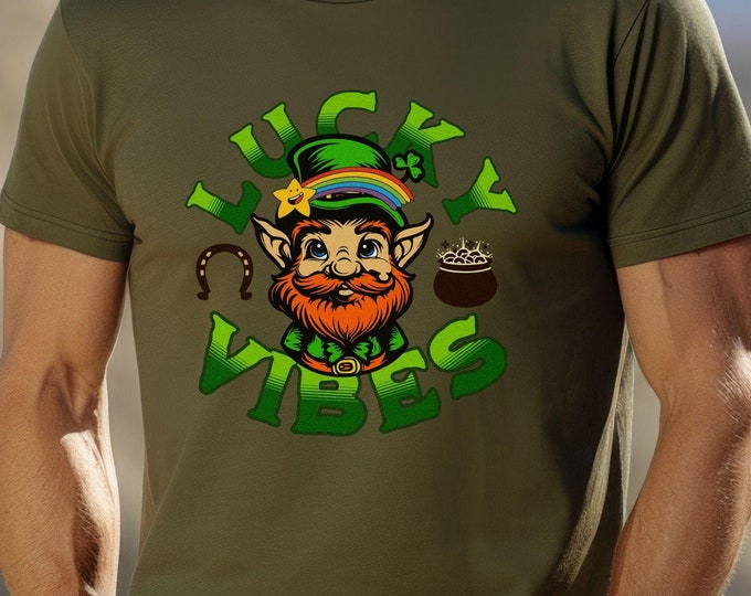Lucky Vibes, St. Patrick’s Day shirt, leprechaun tee, funny St. Paddys Day shirt, lucky t-shirt, St. Patrick’s gift, St. Paddys Day clothing