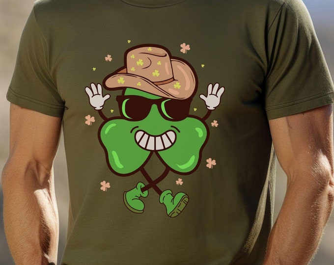 Cool Clover, St. Patrick’s Day shirt, funny shirt, Irish outfit, cool shirt, shamrock apparel, lucky clover, party t-shirt, country style