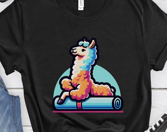 Llama Yoga Pose, Llama Yoga Shirt, Llama Shirt, Funny Shirt, Llama Lover Gift, Animal Graphic Tees, Funny Llama T-Shirt, Funny Graphic Shirt
